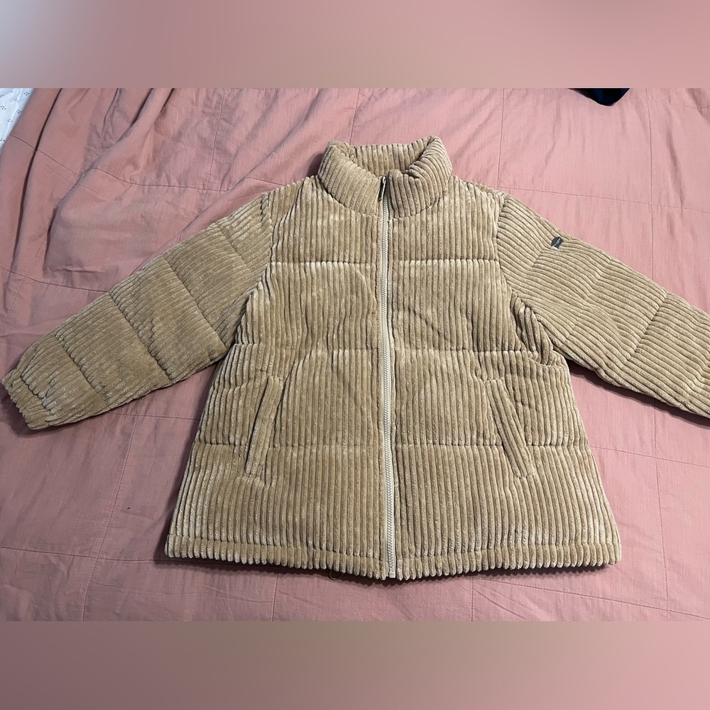 Koolaburra Beige Corduroy Puffer Jacket